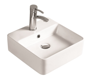 Раковина накладная SantiLine SL-1004 38см белый